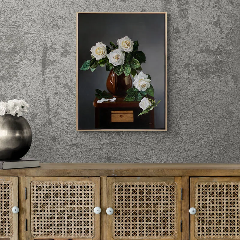 Güllerin Işıltısı Siparişe Özel Yağlı Boya Tablo