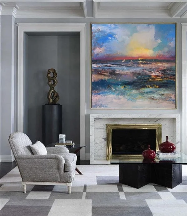 Colorful Waves Custom Order Abstract Oil Painting