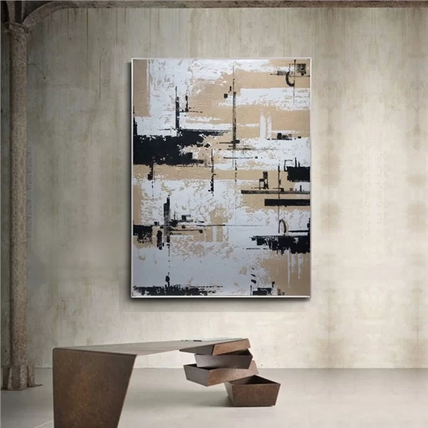 Brown Tone and Black Custom Order Abstract Oil Painting