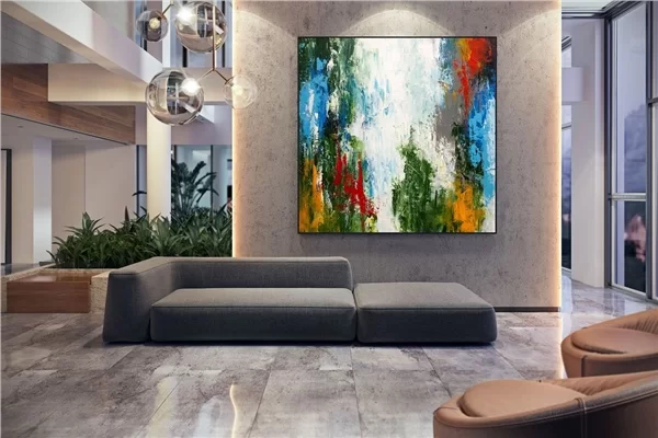 Green Blue Custom Order Abstract Oil Painting