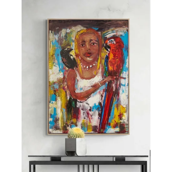 Ruhun Aynasında Kuşlar Yağlı Boya Tablosu