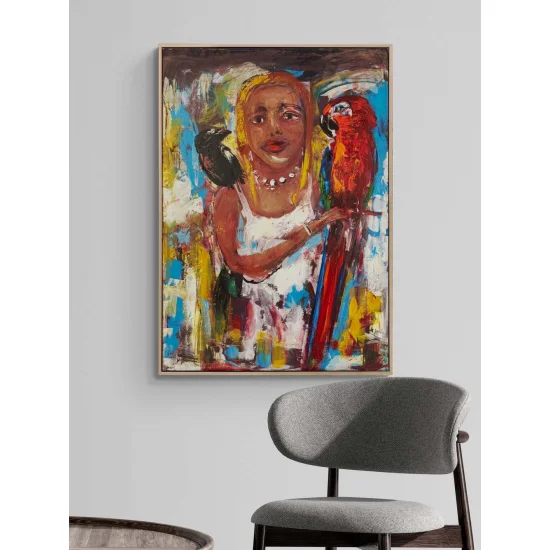 Ruhun Aynasında Kuşlar Yağlı Boya Tablosu