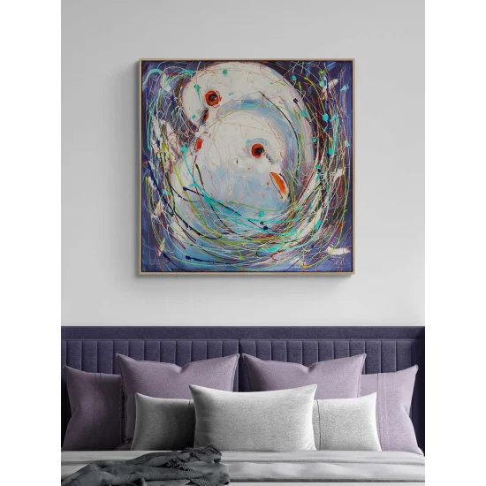 Dreams of Pigeons Oil Painting