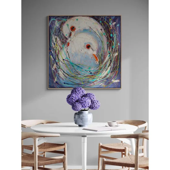 Dreams of Pigeons Oil Painting