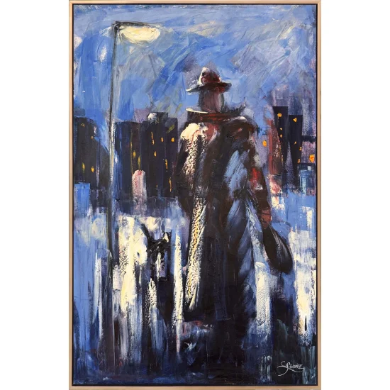 Karanlığın İçindeki Adam Yağlı Boya Tablosu