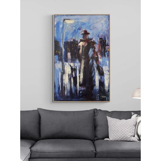 Karanlığın İçindeki Adam Yağlı Boya Tablosu