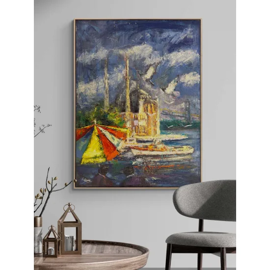 Ortaköyde Vakit Yağlı Boya Tablosu