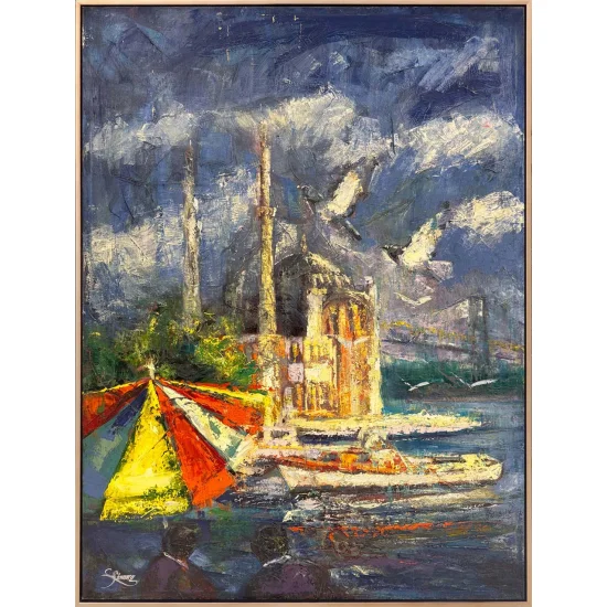 Ortaköyde Vakit Yağlı Boya Tablosu