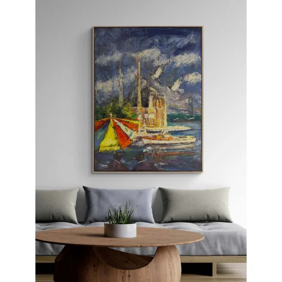 Ortaköyde Vakit Yağlı Boya Tablosu