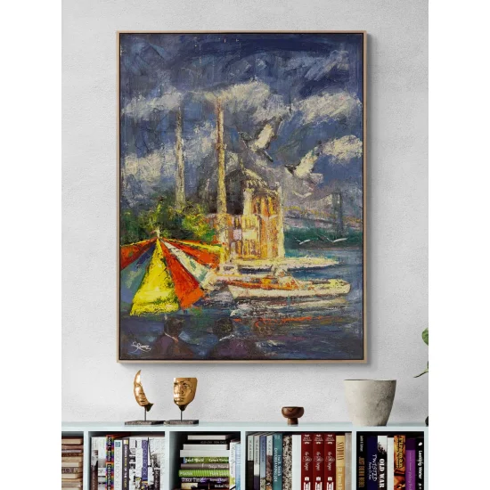 Ortaköyde Vakit Yağlı Boya Tablosu