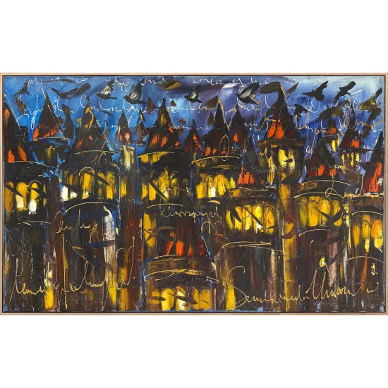 Galata Tower Rhapsody Oil Painting