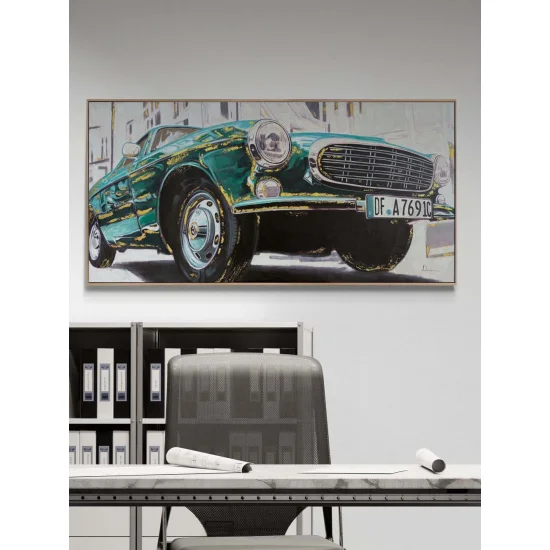 Retro Rüzgârı Yağlı Boya Tablosu