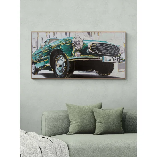 Retro Rüzgârı Yağlı Boya Tablosu