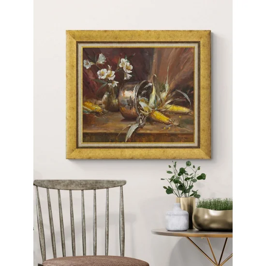 Masanın Üzerinde Zaman Yağlı Boya Tablosu