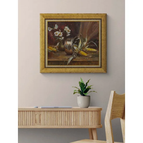 Masanın Üzerinde Zaman Yağlı Boya Tablosu