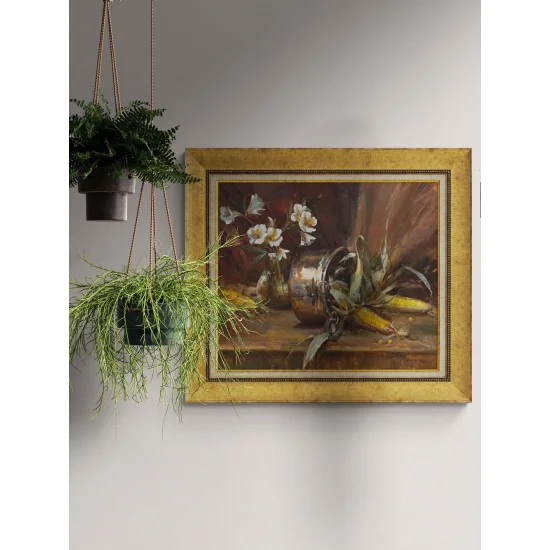 Masanın Üzerinde Zaman Yağlı Boya Tablosu