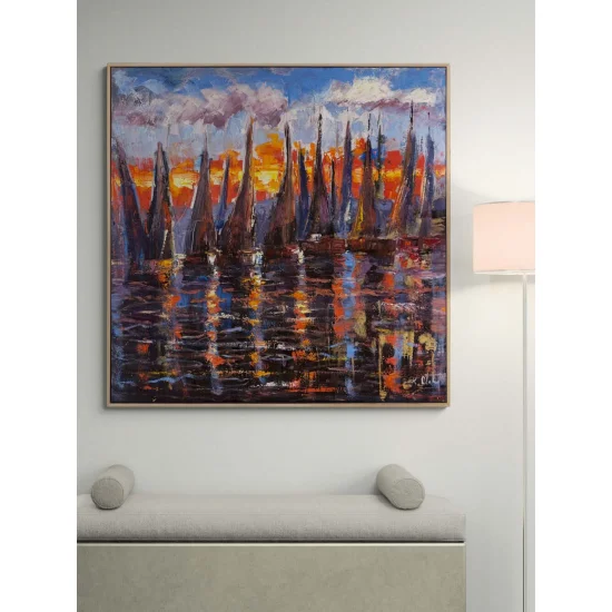 Alacakaranlık Yelkenleri Yağlı Boya Tablosu