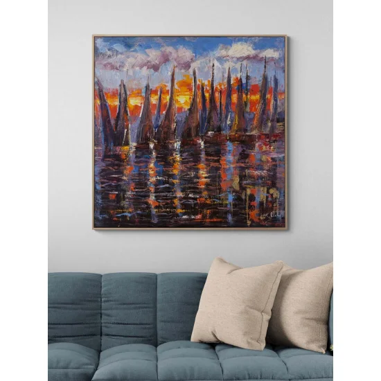 Alacakaranlık Yelkenleri Yağlı Boya Tablosu