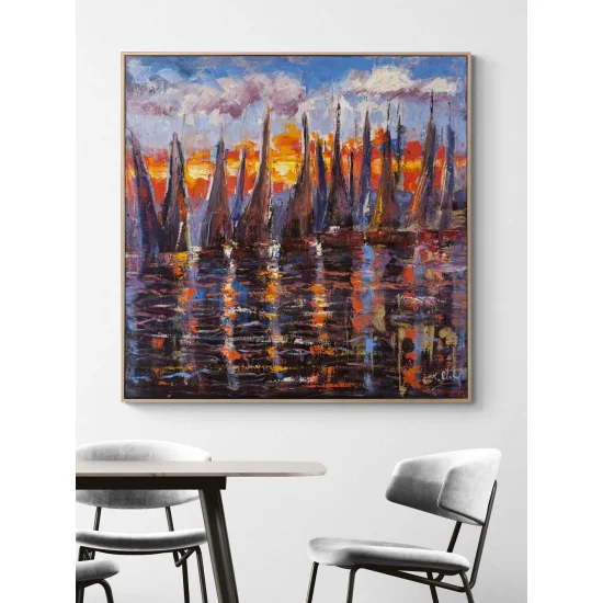 Alacakaranlık Yelkenleri Yağlı Boya Tablosu