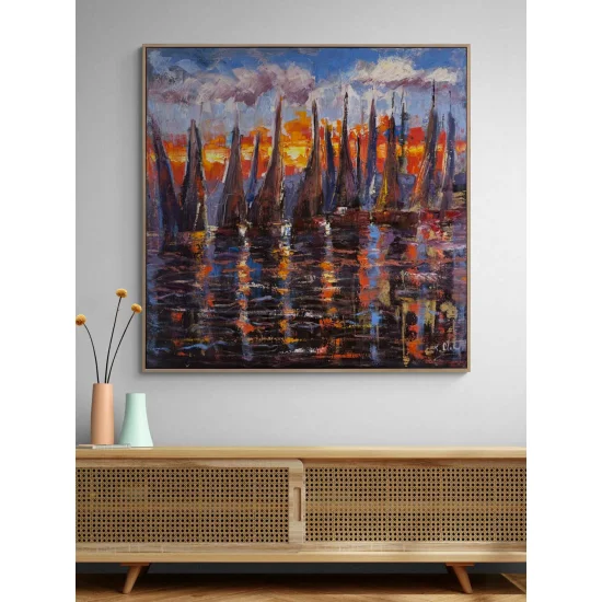 Alacakaranlık Yelkenleri Yağlı Boya Tablosu