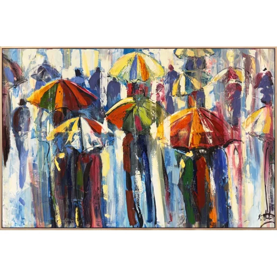 Yağmurun Renkleri Yağlı Boya Tablosu