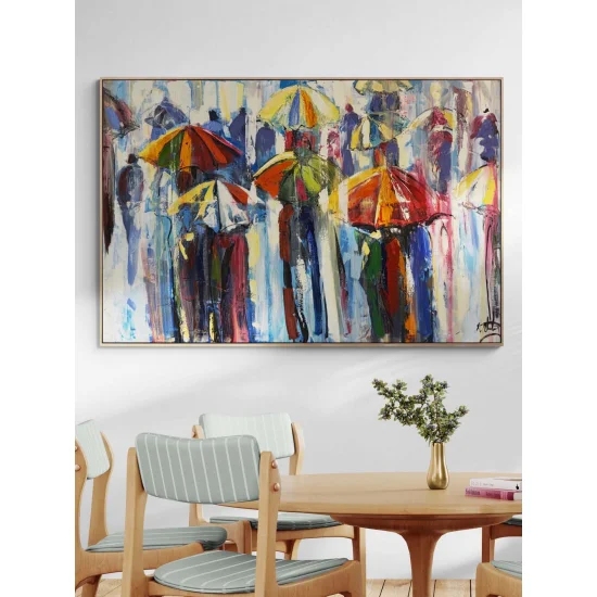 Yağmurun Renkleri Yağlı Boya Tablosu