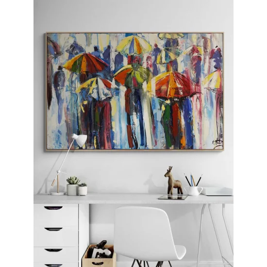 Yağmurun Renkleri Yağlı Boya Tablosu