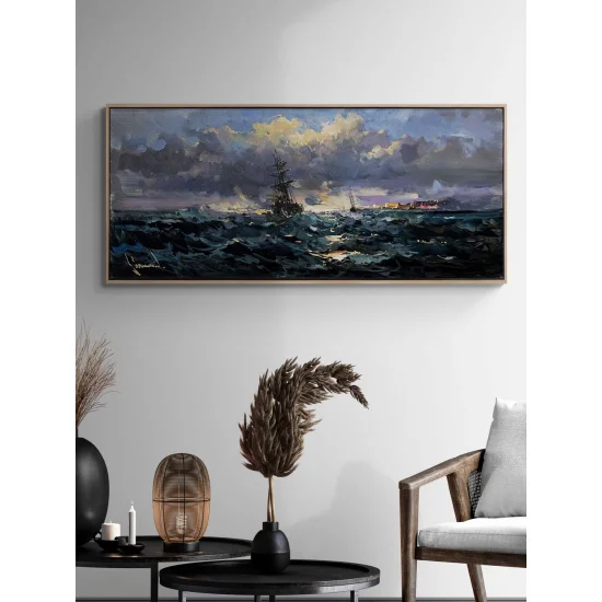 Dalgaların Öfkesi Yağlı Boya Tablosu