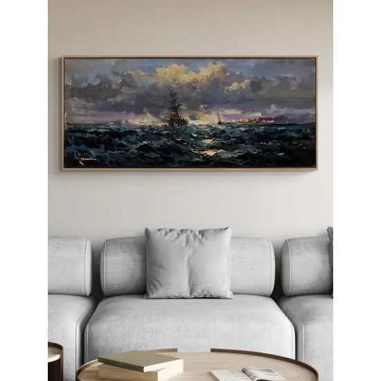 Dalgaların Öfkesi Yağlı Boya Tablosu