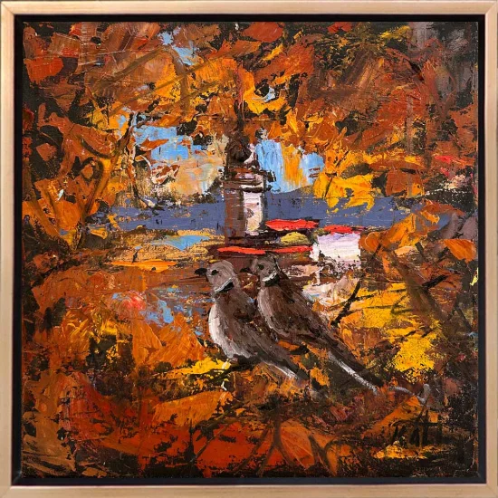 Kuşların Gözünden İstanbul Yağlı Boya Tablosu