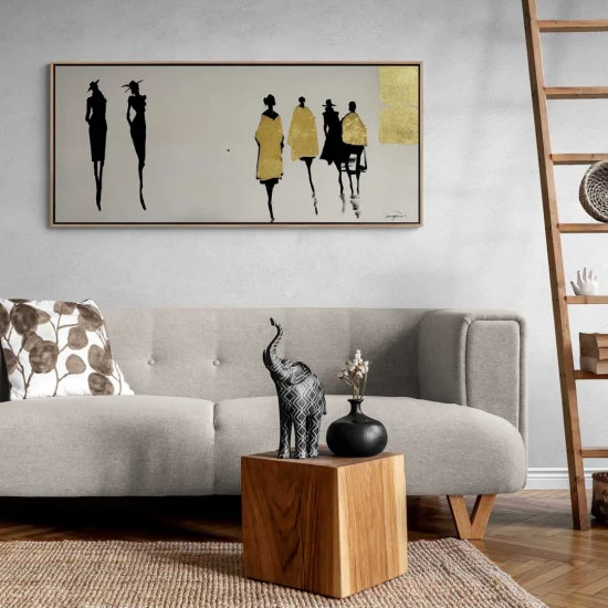 Caddede Kadınlar Yağlı Boya Tablosu