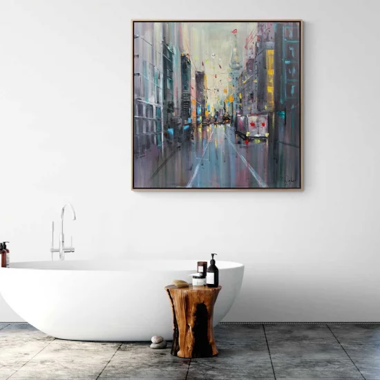 Reflections on the Street Oil Painting