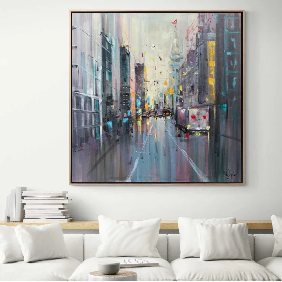 Reflections on the Street Oil Painting