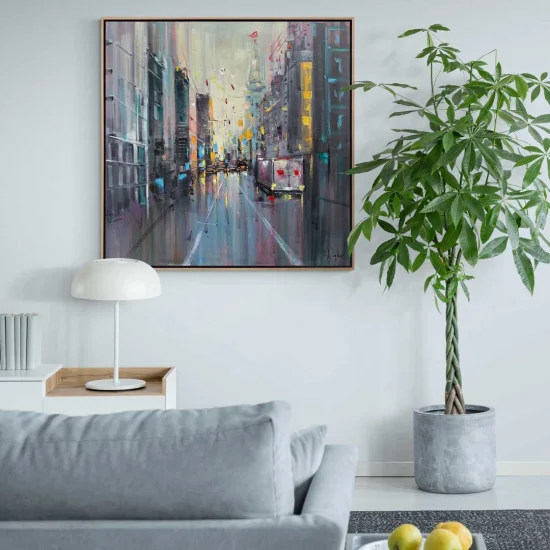 Reflections on the Street Oil Painting