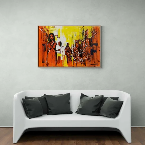 Sokaktaki Yalnız Yağlı Boya Tablosu