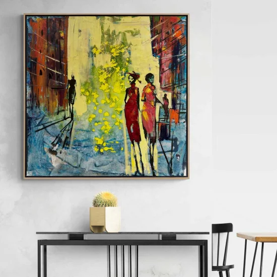 Renkli Karmaşa Yağlı Boya Tablosu