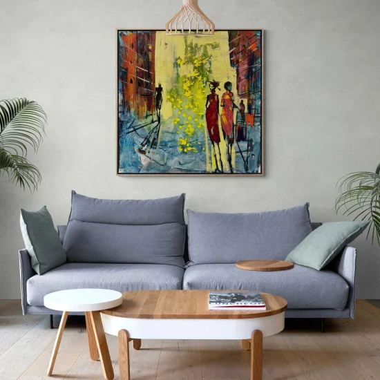 Renkli Karmaşa Yağlı Boya Tablosu