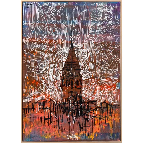 Traces of Galata Oil Painting