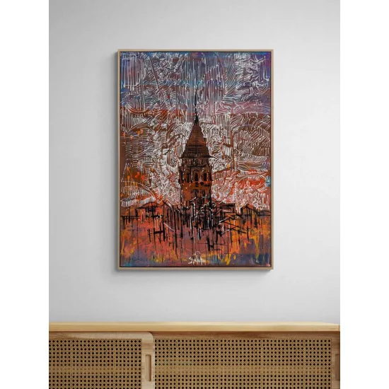 Traces of Galata Oil Painting