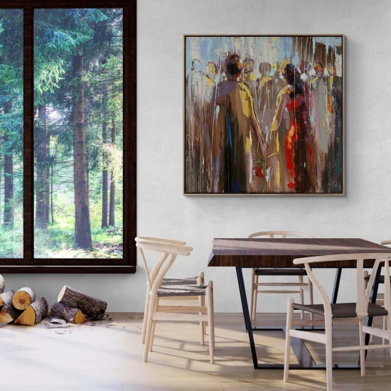 We Finally Reunited Oil Painting | Simurg Art Gallery