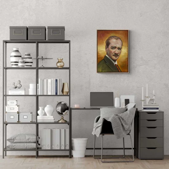 In the Footsteps of the Leader Oil Painting | Simurg Art Gallery