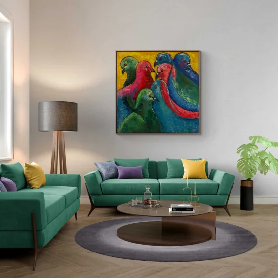 Yankılanan Renkler Yağlı Boya Tablosu