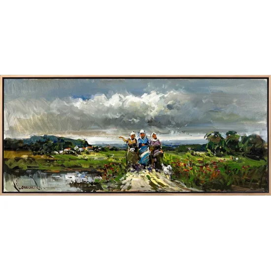 Köy Kadınları Yağlı Boya Tablosu