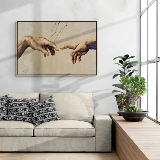 The Creation of Adam - Michelangelo Oil Painting | Simurg