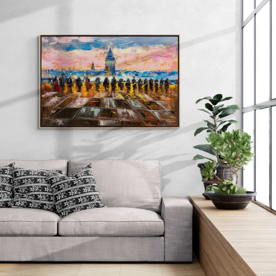 Acoustic Serenade in Galata Oil Painting | Simurg Art Gallery