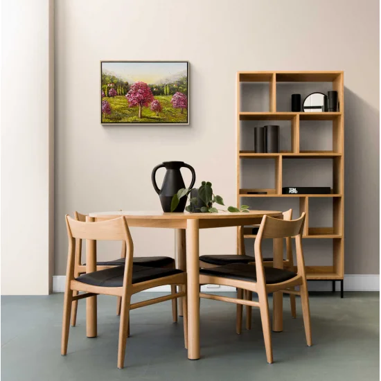 Among Pink Trees Oil Painting | Simurg Art Gallery