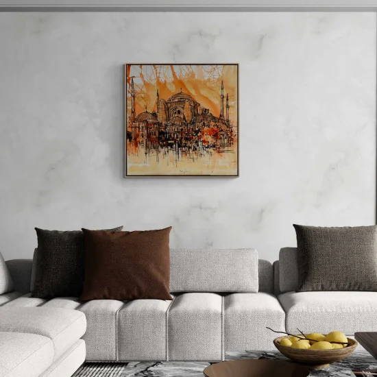 Ayasofyanın Işığında Yağlı Boya Tablosu