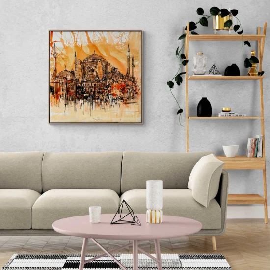 Ayasofyanın Işığında Yağlı Boya Tablosu