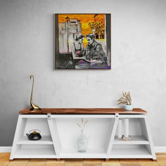 Paylaşılan Anlar Yağlı Boya Tablosu