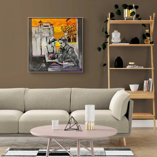 Paylaşılan Anlar Yağlı Boya Tablosu